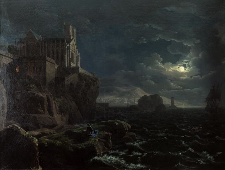 Turpin de Crissé Lancelot-Théodore, Les Adieux de René à sa s½ur, Huile sur toile, Salon de 1806
