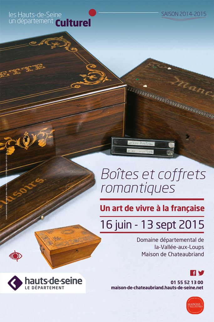 Affiche exposition Bo�tes et coffrets romantiques